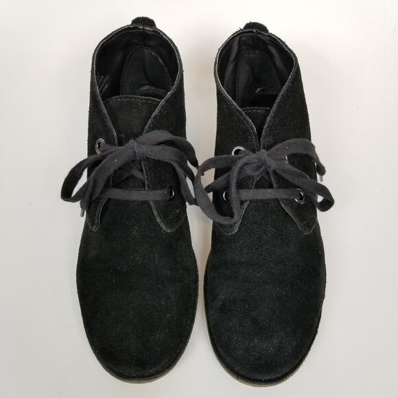 Lucky Brand Emillia Women's Black Suede Lace Up Desert Booties Size 6.5 - Picture 2 of 7